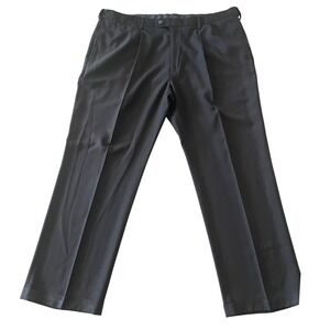 Haggar‎ Cool 18 Classic Fit Dress Pants Mens 42x30 Black Business Professional